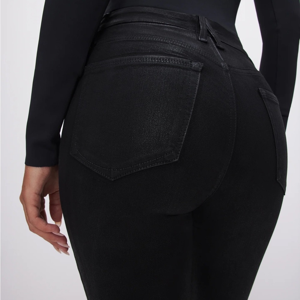GOOD AMERICAN | GOOD LEGS COATED SKINNY JEANS